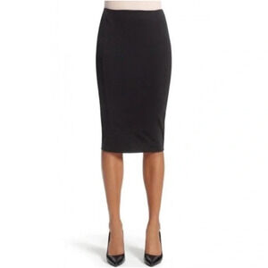 Cabi Size 8 Seamed Ponte Knit Pencil Skirt 550 Black Career Business Work Event
